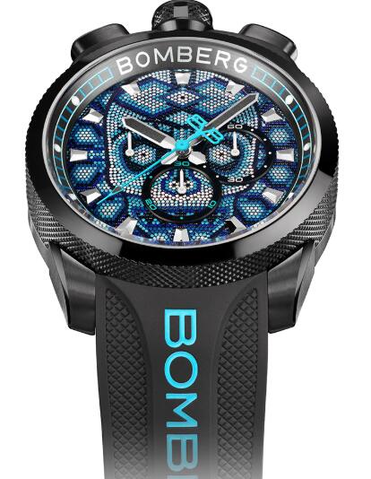 Bomberg Replica Watch BOLT-68 PEARL BLUE & BLACK BS45CHPBA.SKP-5.3